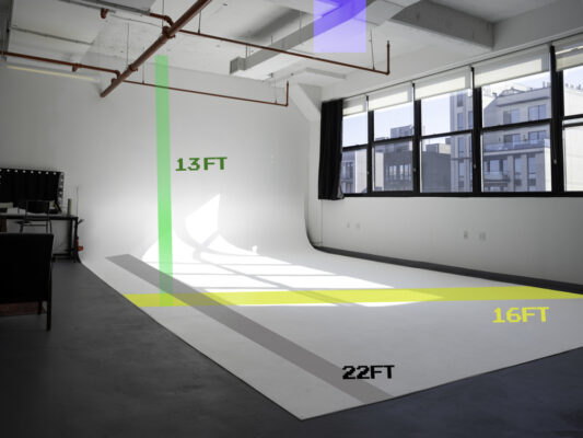 “Brooklyn photo studio with cyclorama wall for rent”