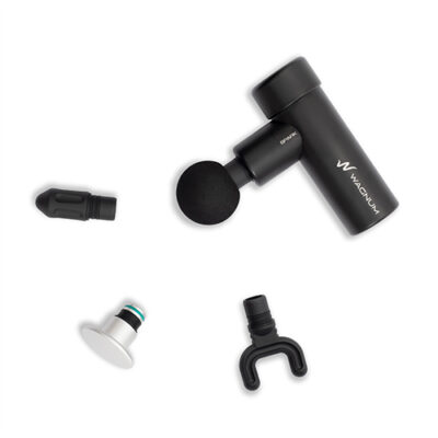 Massage gun product on white background — professional ecommerce product photography Brooklyn studio